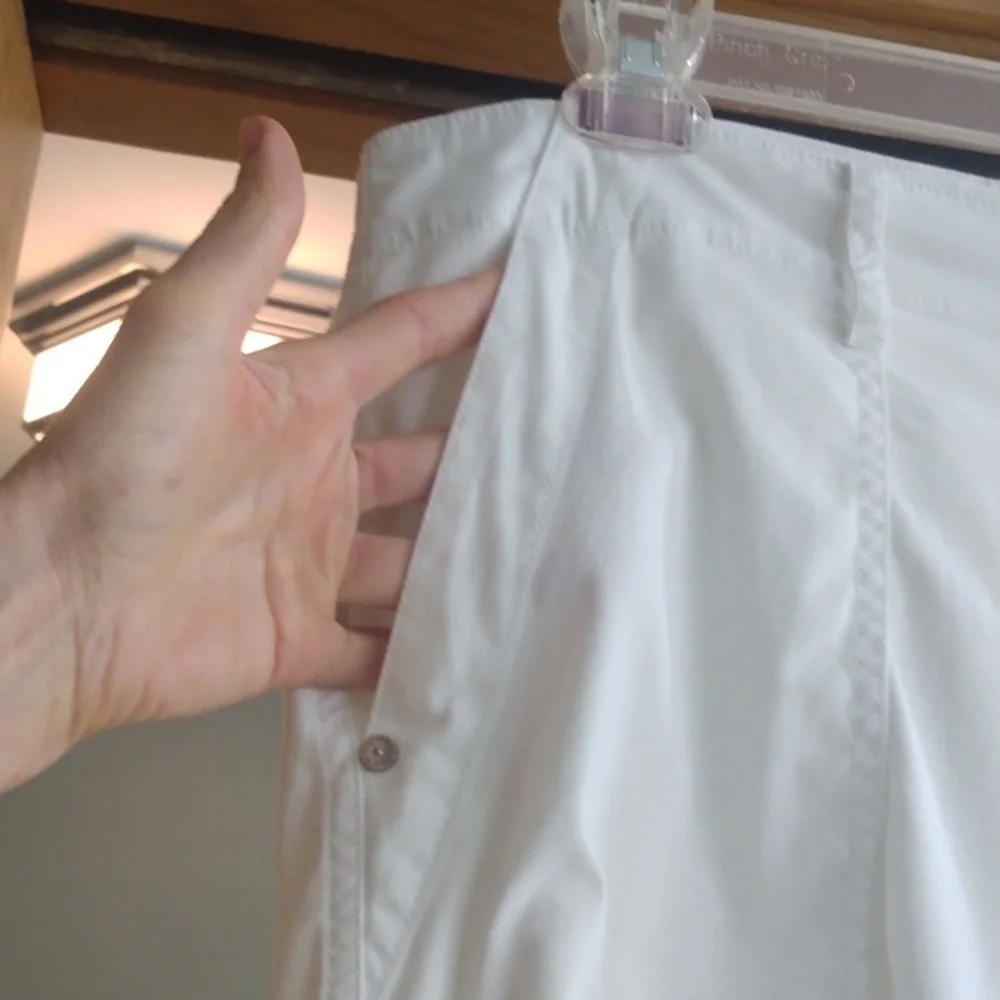 SANCTUARY REBEL WHITE CROP STRETCH CARGO PANTS SIZE 28